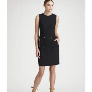 Tory Burch Black Petra Sheath Wool Dress